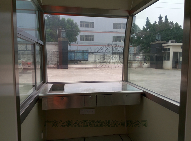D型不锈钢收费亭内部工作台